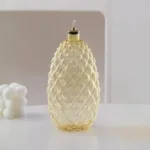 Lampe à Huile en Verre Strié